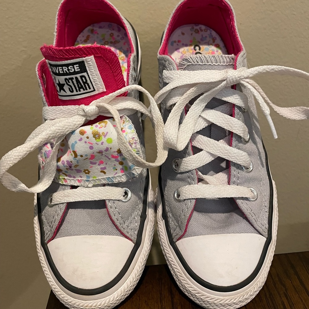 NEW, Never Worn. Girls' Converse Chuck Taylor All Star Double Tongue Sneakers.